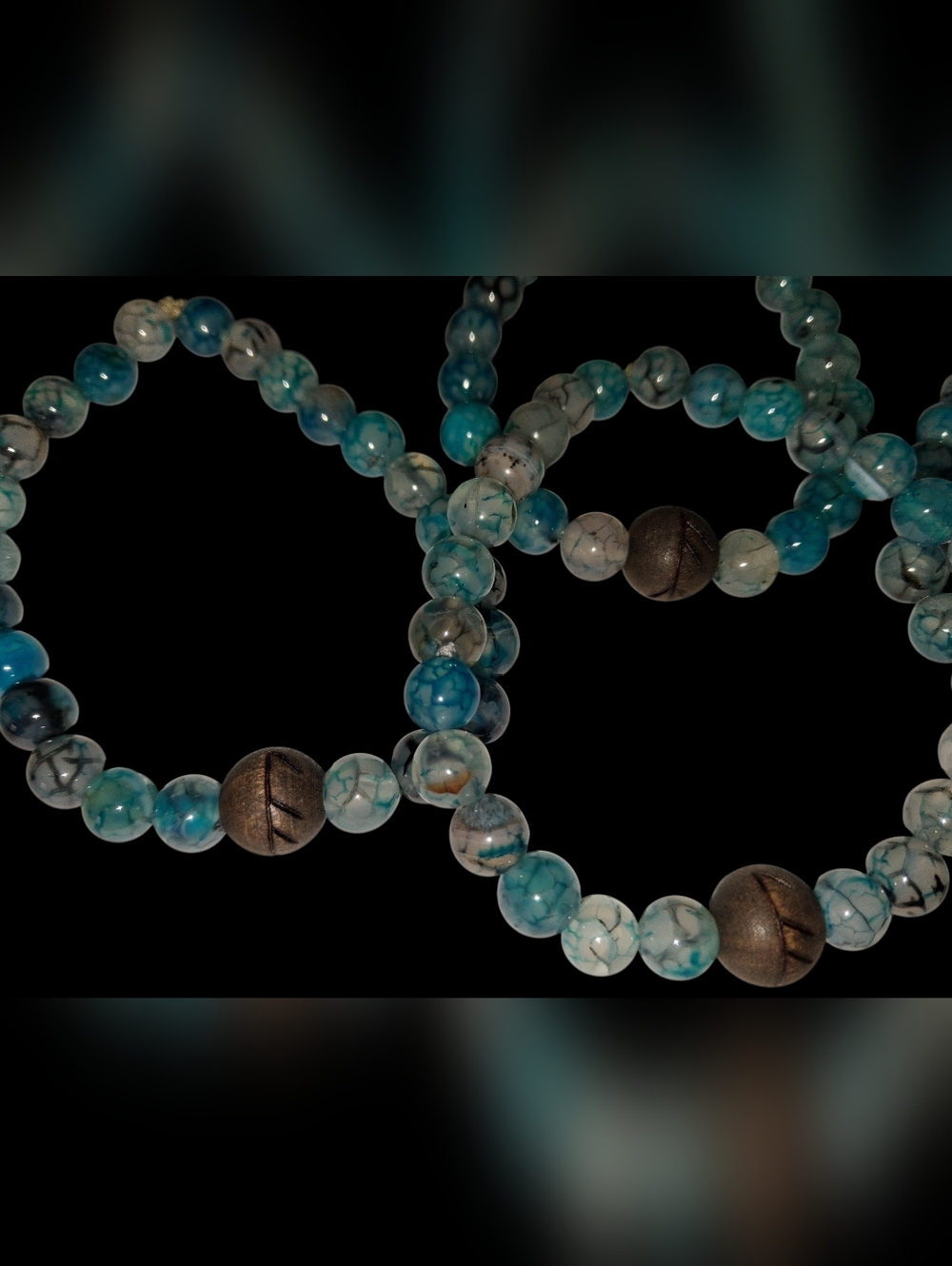 Jörmungandr World Serpent Bind Rune Bracelet - Dragon Vein Agate 🐉🐲